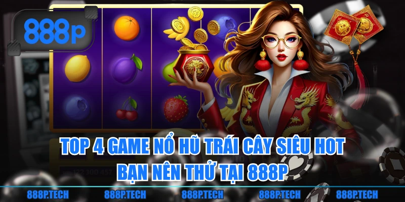 Khám phá top 4 game nổ hũ trái cây siêu hot tại 888P gồm Sweet Bonanza, Xèng Hoa Quả, Máy Hoa Quả 777 và Classic Slot với RTP cao, jackpot khủng.